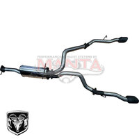 DT Ram 1500 3In Single into Twin Cat Back Exhaust